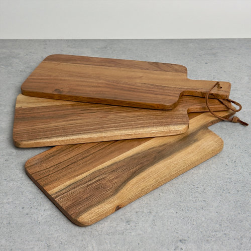 India Handicrafts, Inc. Set of Acacia Wood Cutting and Serving Boards